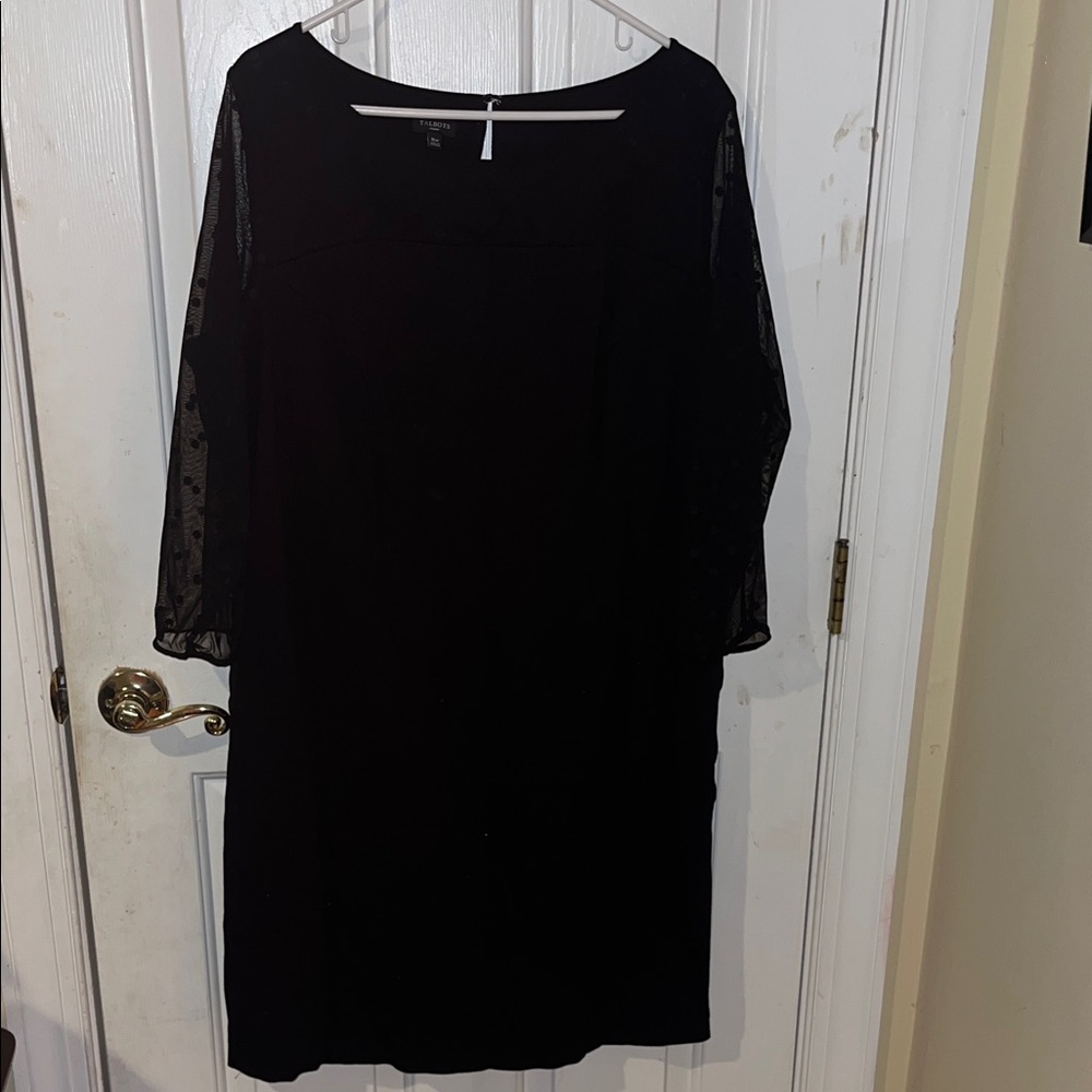 Talbots Black Long Sleeve Dress